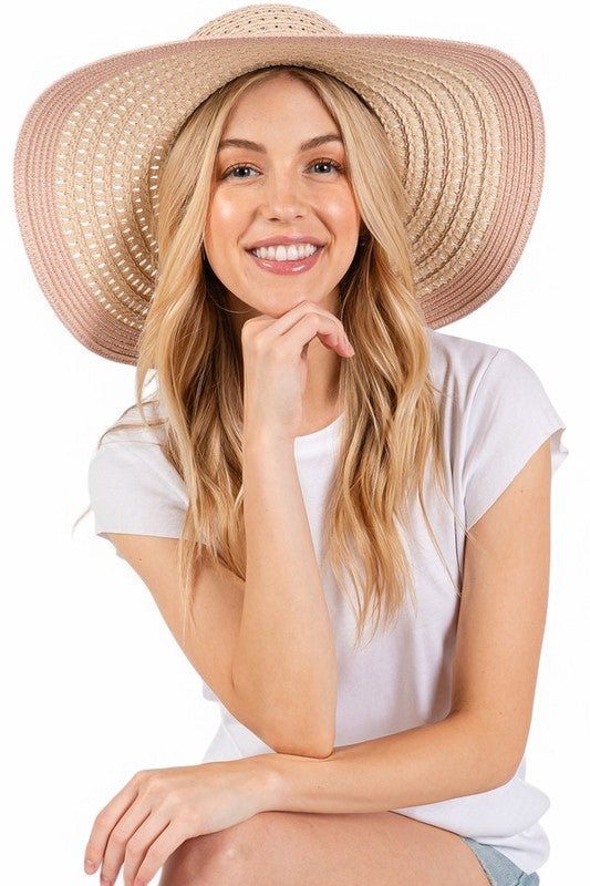 2 Tone Wide Brim Floppy Sun Hat - p3 Boutique
