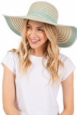 2 Tone Wide Brim Floppy Sun Hat - p3 Boutique