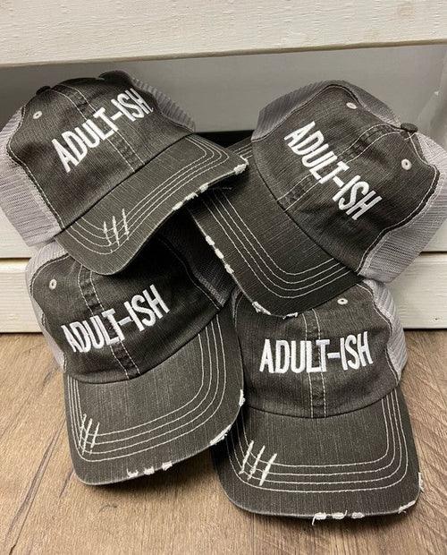 Adultish Embroidered Trucker hat - p3 Boutique