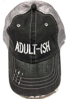Adultish Embroidered Trucker hat - p3 Boutique