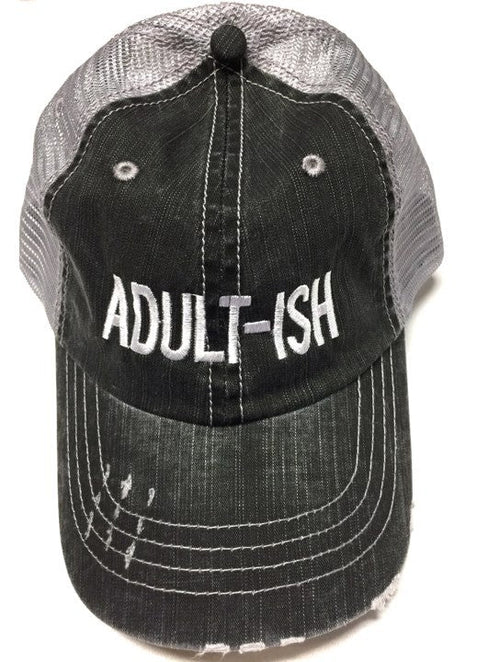 Adultish Embroidered Trucker hat - p3 Boutique
