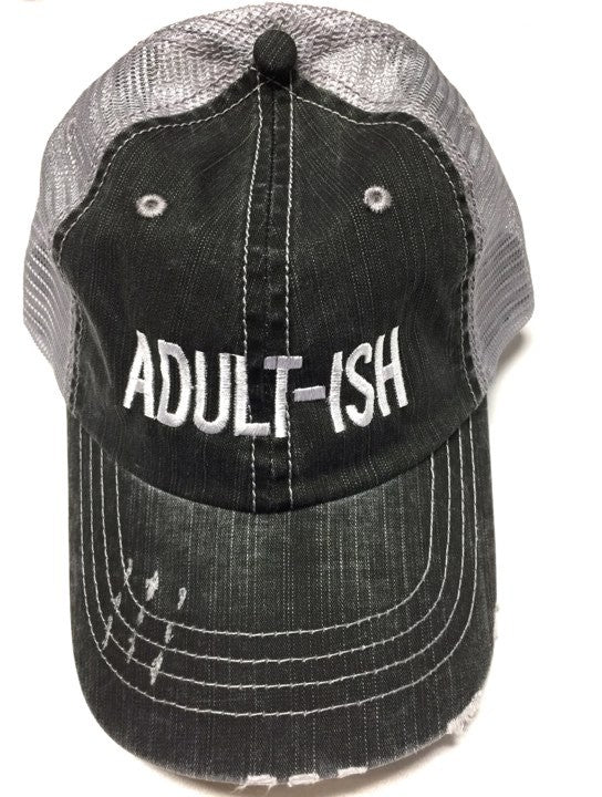 Adultish Embroidered Trucker hat - p3 Boutique