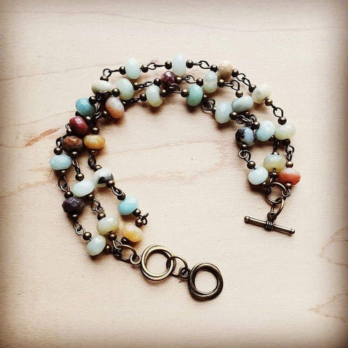 Amazonite Triple Strand Bracelet - p3 Boutique