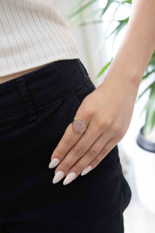 Ambition Stone Ring | Dusty Rose - p3 Boutique