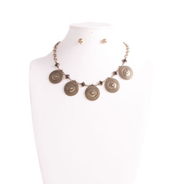 ANTIQUE STONE NECKLACE - p3 Boutique