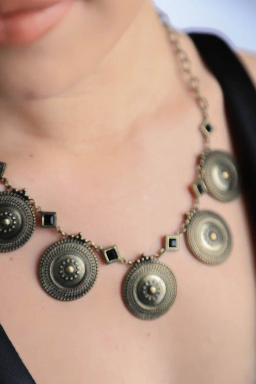 ANTIQUE STONE NECKLACE - p3 Boutique