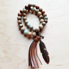 Aqua Terra Double Strand Bracelet with Tassel - p3 Boutique