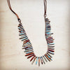 Aqua Terra Small Slab Necklace with Leather Ties - p3 Boutique