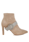 Asagao Diamante & Rhinestones Strap Boots - p3 Boutique