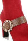 Asagao Diamante & Rhinestones Strap Boots - p3 Boutique