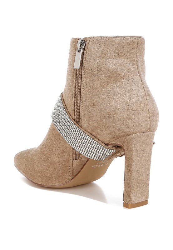 Asagao Diamante & Rhinestones Strap Boots - p3 Boutique