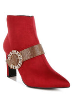 Asagao Diamante & Rhinestones Strap Boots - p3 Boutique