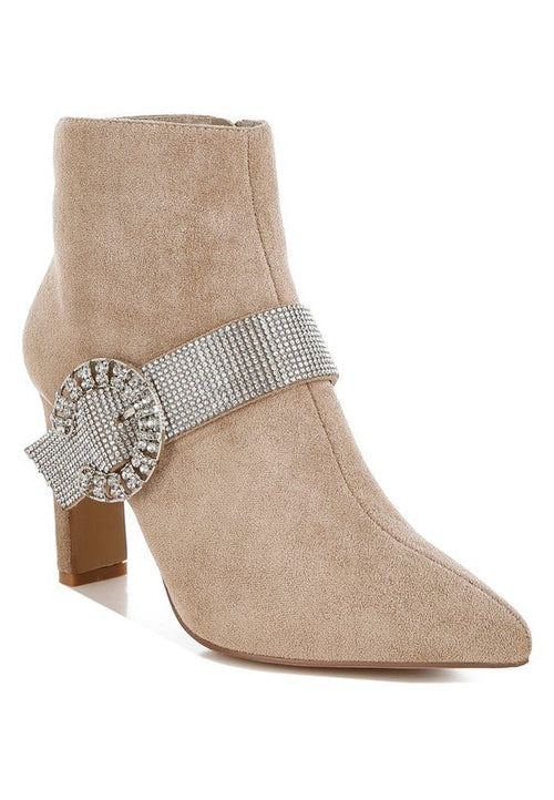 Asagao Diamante & Rhinestones Strap Boots - p3 Boutique