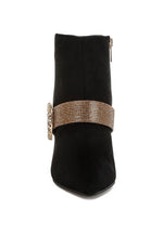 Asagao Diamante & Rhinestones Strap Boots - p3 Boutique
