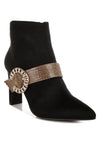 Asagao Diamante & Rhinestones Strap Boots - p3 Boutique