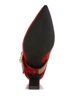 Asagao Diamante & Rhinestones Strap Boots - p3 Boutique