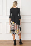 Asymmetrical Accent Midi Dress - p3 Boutique