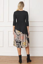 Asymmetrical Accent Midi Dress - p3 Boutique