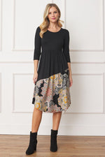Asymmetrical Accent Midi Dress - p3 Boutique