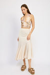 ASYMMETRICAL RUFFLE HEM SKIRT - p3 Boutique