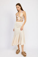 ASYMMETRICAL RUFFLE HEM SKIRT - p3 Boutique