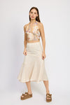 ASYMMETRICAL RUFFLE HEM SKIRT - p3 Boutique