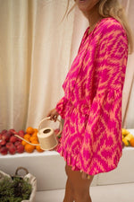 Aztec Geometric Print Top and Ruffled Shorts Set - p3 Boutique