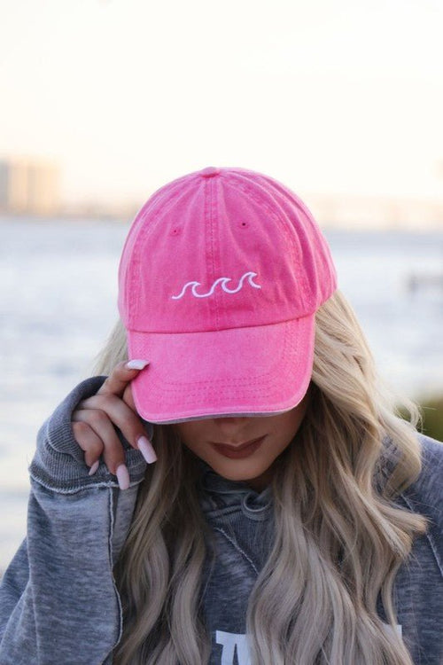 Beach Wave Embroidered Baseball Cap - p3 Boutique