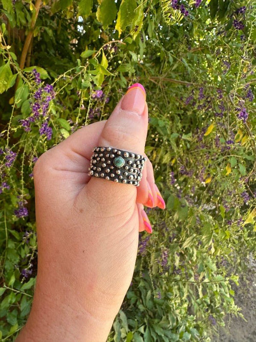 Beautiful Handmade Turquoise Sterling Silver Ball - p3 Boutique
