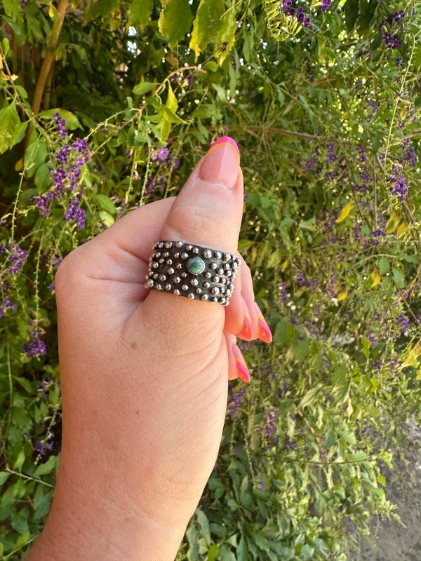 Beautiful Handmade Turquoise Sterling Silver Ball - p3 Boutique