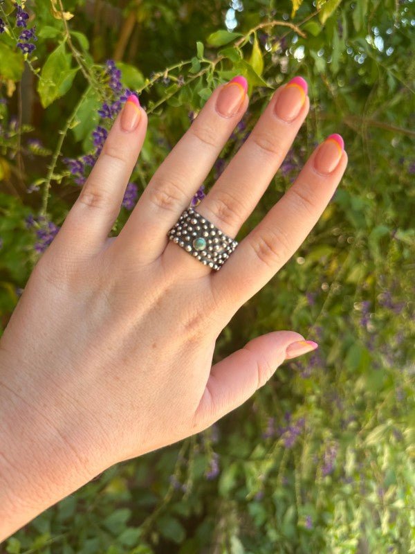 Beautiful Handmade Turquoise Sterling Silver Ball - p3 Boutique