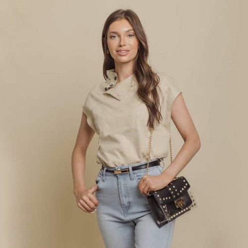 Betty Shoulder Bag - Clear/Black - p3 Boutique