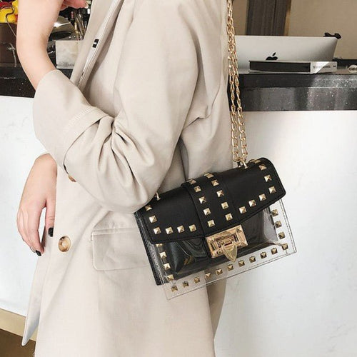 Betty Shoulder Bag - Clear/Black - p3 Boutique