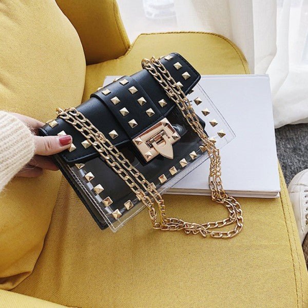 Betty Shoulder Bag - Clear/Black - p3 Boutique