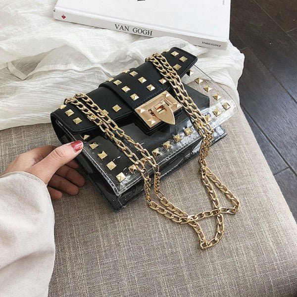 Betty Shoulder Bag - Clear/Black - p3 Boutique