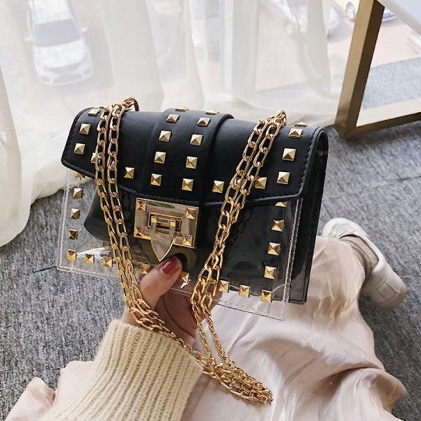 Betty Shoulder Bag - Clear/Black - p3 Boutique