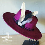 BlackGold Feather&Turq Slab Hatband Choice Hat - p3 Boutique