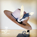 BlackGold Feather&Turq Slab Hatband Choice Hat - p3 Boutique