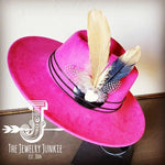 BlackGold Feather&Turq Slab Hatband Choice Hat - p3 Boutique