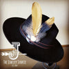 BlackGold Feather&Turq Slab Hatband Choice Hat - p3 Boutique