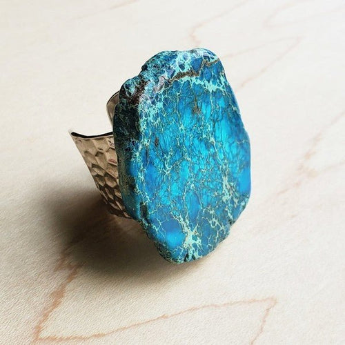 Blue Regalite Chunky Ring - p3 Boutique