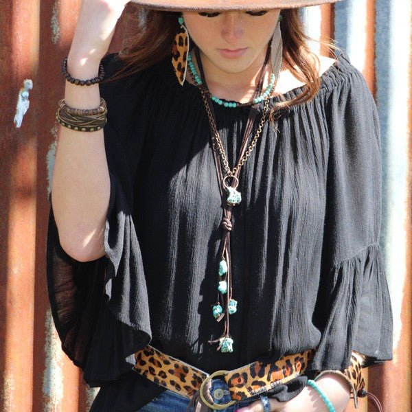 Blue Turquoise Choker Necklace - p3 Boutique