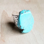 Blue Turquoise Slab Ring - p3 Boutique