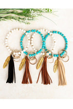 Boho Stone Key Ring Bracelet - p3 Boutique