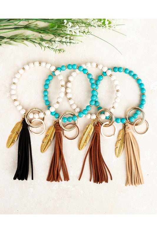 Boho Stone Key Ring Bracelet - p3 Boutique