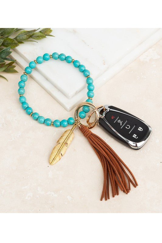 Boho Stone Key Ring Bracelet - p3 Boutique