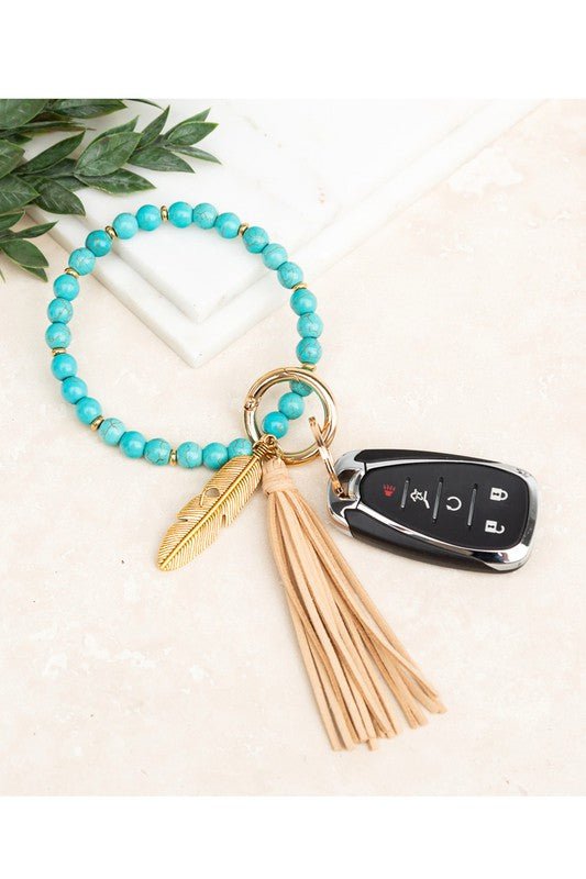 Boho Stone Key Ring Bracelet - p3 Boutique