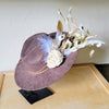 Boho Western Wedding Floral Bridal Hat Brown - p3 Boutique