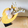 Boho Western Wedding Floral Bridal Hat Mustard - p3 Boutique