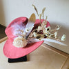 Boho Western Wedding Floral Bridal Hat Rust - p3 Boutique
